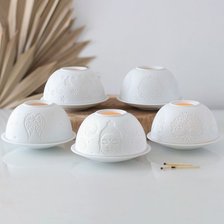 White Ceramic Candle Holders SS22